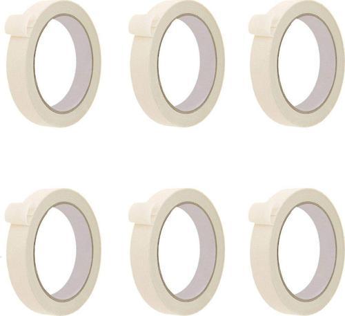 6 Adet Maskeleme Bandı Boya Bandı 18Mm X 25 Metre  Kağıt Bant
