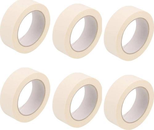 6 Adet Maskeleme Bandı Boya Bandı 24Mm X 25M  Kağıt Bant