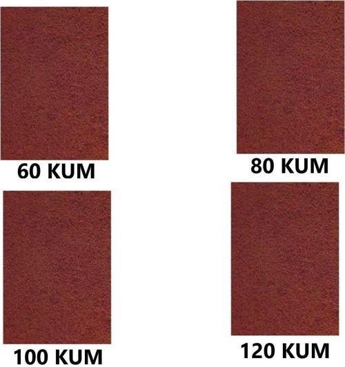Su Zımparası, Yumuşak Kağıt, Yüksek Kalite 23X28 Cm 60,80,100,120 Kum 4 Parça