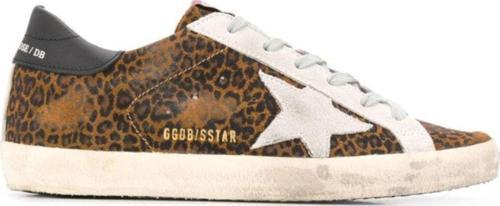 Kadın Siyah Leopar Golden Goose Sneaker