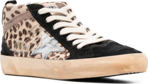 Golden Goose Mid Star Panelled Sneakers