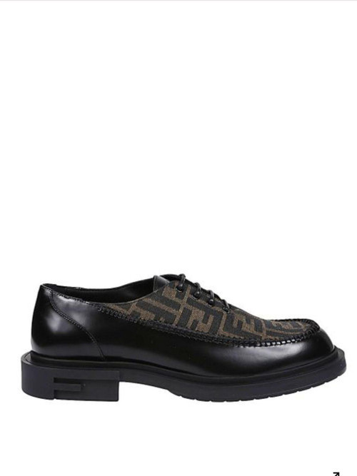 Ff Jacquard Lace -Up Shoes