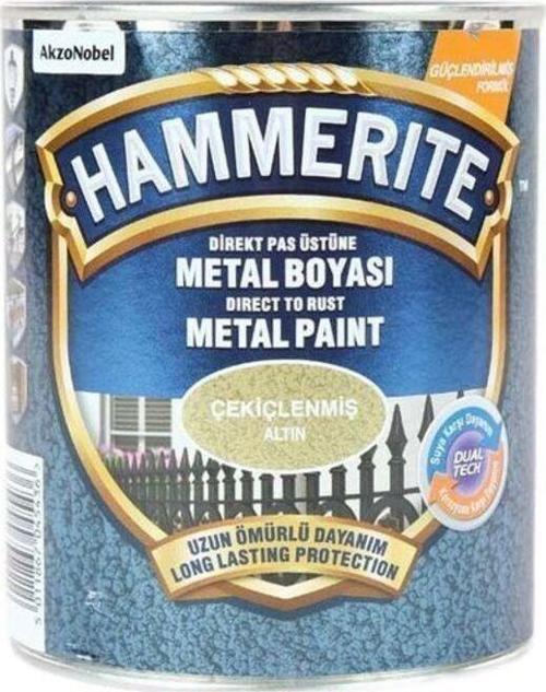 Hammerite Pas Üstü Metal Boyası Çekiçlenmiş Altın 0,75Lt