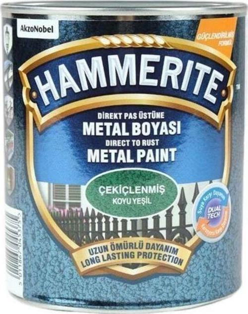 Hammerite Pas Üstü Metal Boyası Çekiçlenmiş Koyu Yeşil 0,75Lt