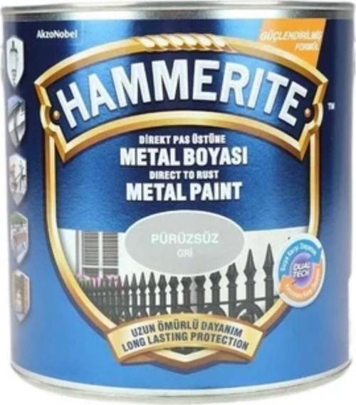Hammerite Pas Üstü Metal Boyası Düz Gri 2,5Lt