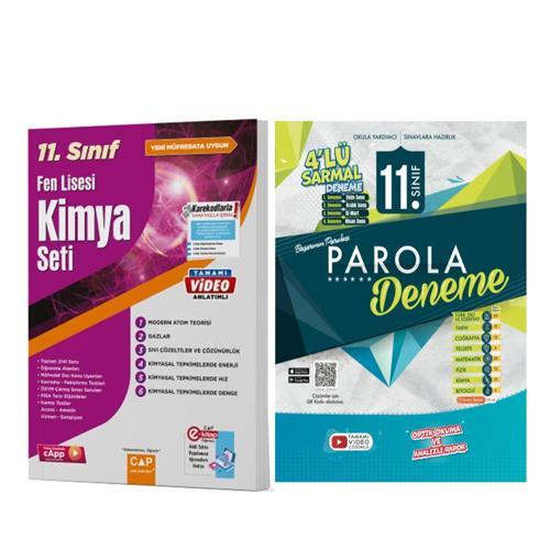 Çap Yayınları 11.Sınıf Fen Lisesi Kimya Seti ve Evrensel 4 lü Sarmal Deneme Seti 2 Kitap