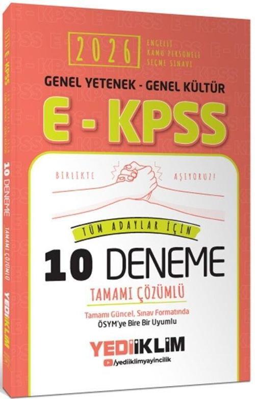 2026 E KPSS Genel Yetenek Genel Kültür Tüm Adaylar İçin Tamamı Çözümlü 10 Deneme Yediiklim