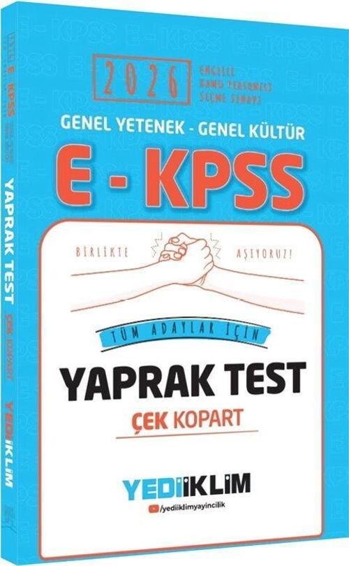2026 EKPSS Genel Kültür Genel Yetenek Tüm Adaylar İçin Çek Kopart Yaprak Test Yediiklim Yayınları
