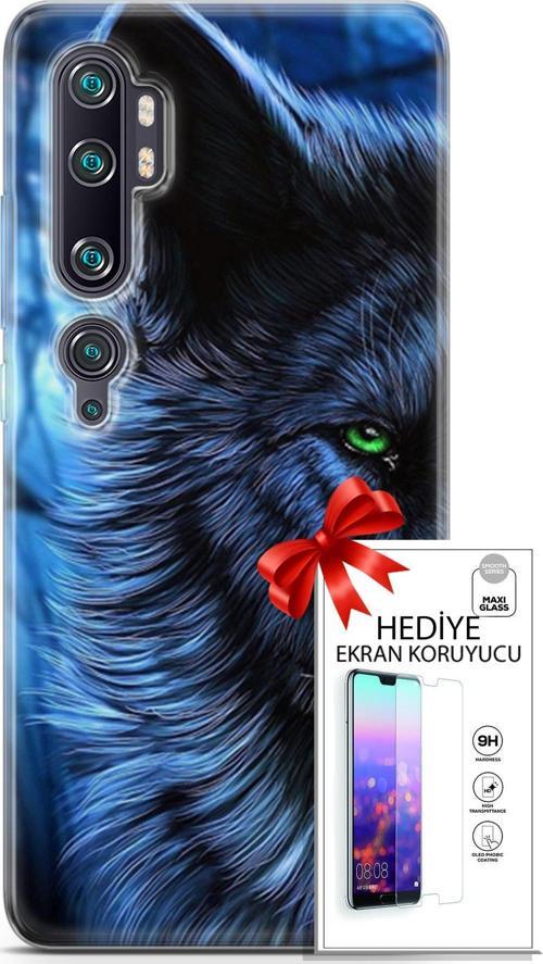 Xiaomi Mi Note 10 Pro Kılıf Orijinal Seri Cardano 16 Kurt Yeşil Göz Hediyelik Kılıf Ve Ekran Koruyucu