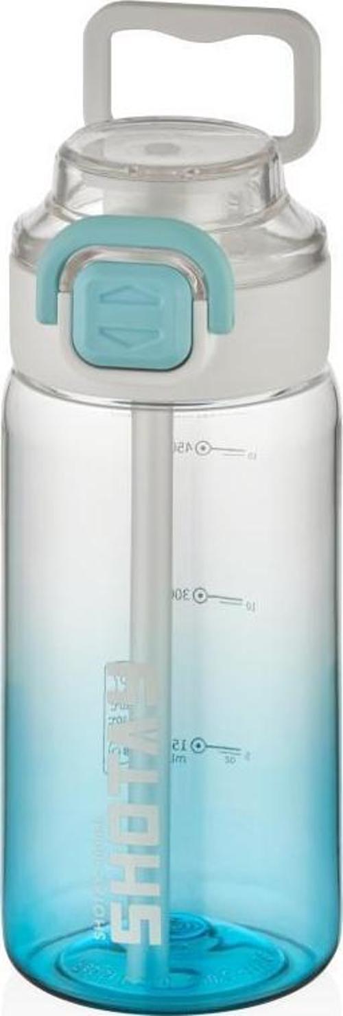 Su Matarası Straw Gradient Polikarbon Mavi 600Ml