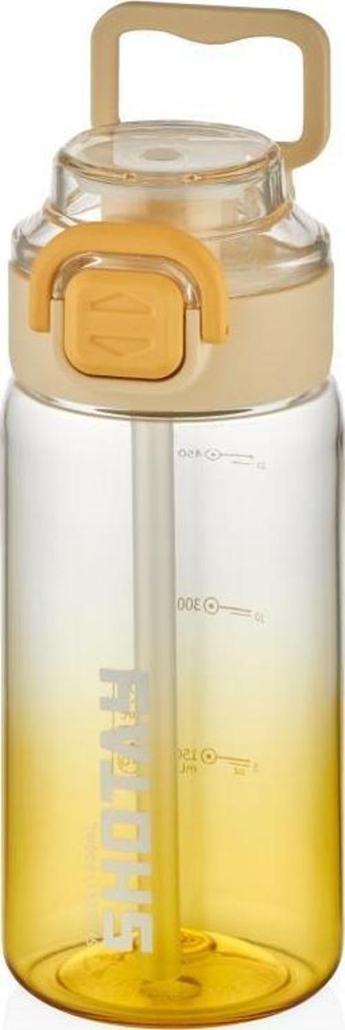 Su Matarası Straw Gradient Polikarbon Sarı 600Ml