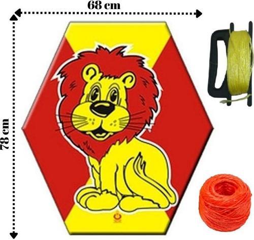 Uçurtma Çıtalı Aslan Modeli Yedek İpli 1 Adet Artlantis Çıtalı Uçurtma 1 Adet