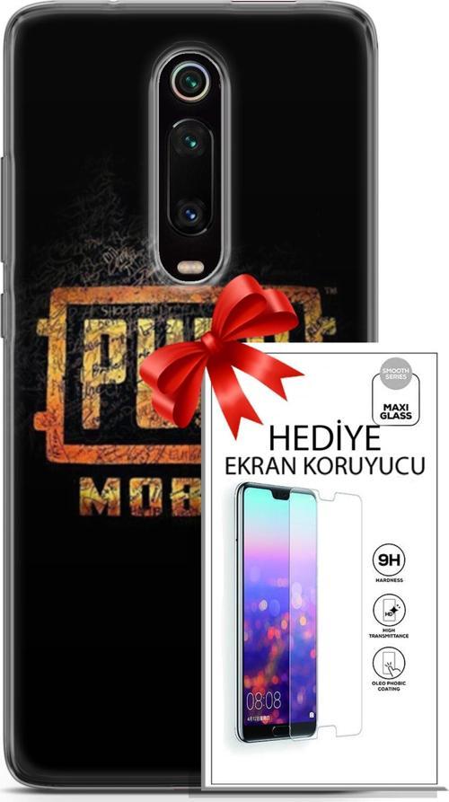 Xiaomi Mi 9T Kılıf Orijinal Seri Pubg 14 Logo Cover Kılıf + Ön Ekran Koruyucu