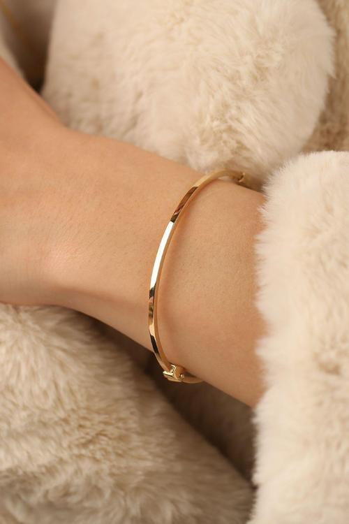 Düz Kelepçe Altın Bilezik