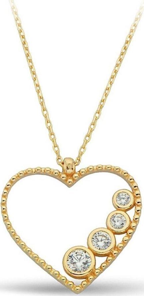 Kadın Gold Kalp Altın Kolye Zk0236