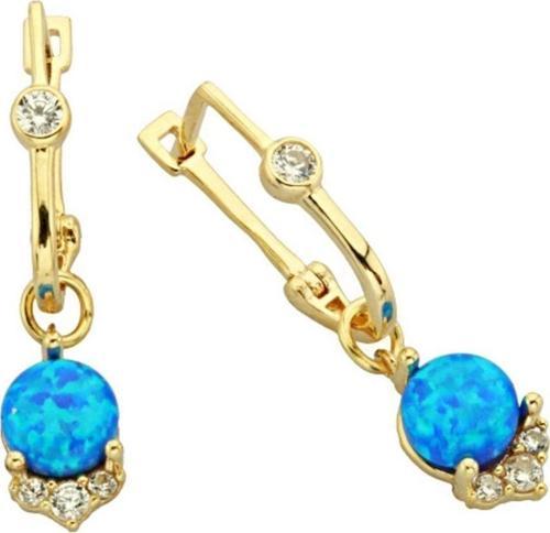 Taşlı Sallantılı Altın Küpe Kp0010