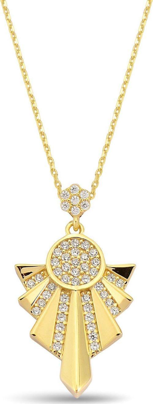 Taşlı Model Altın Kolye