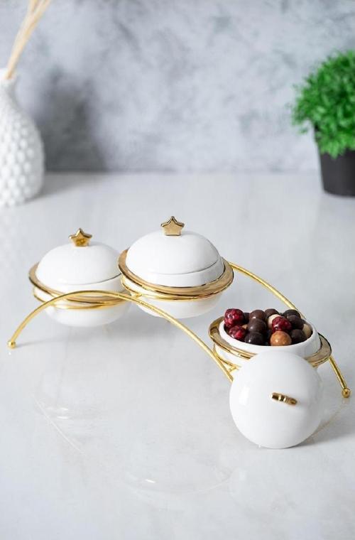 PORJ-05226 FELIX COLLECTION METAL STANDLI 3LÜ BAHARAT SETİ