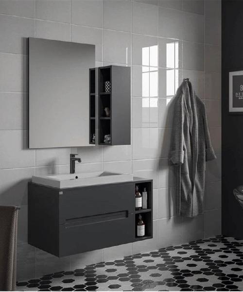 AURORA BANYO DOLABI TAKIMI ANTRASİT 85 CM (TAKIM 4 PARÇA)