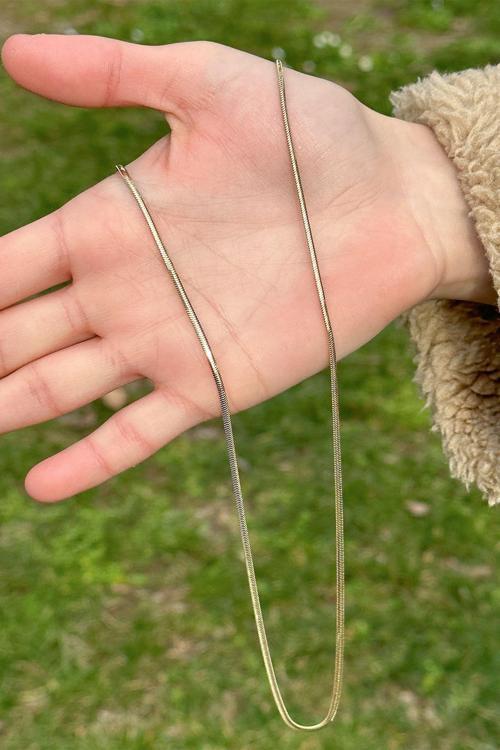 14 Ayar 2Mm Balık Sırtı Altın Kolye