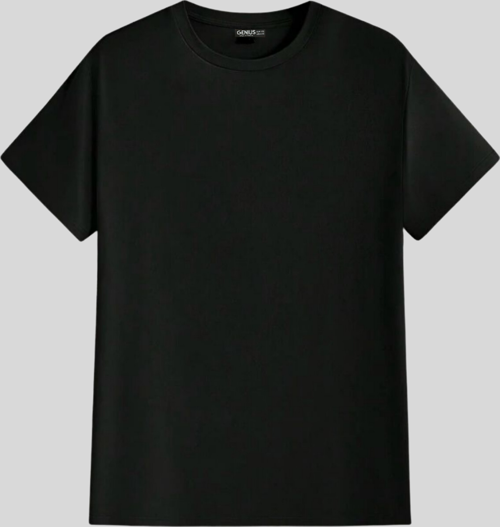 Erkek Tişört Standart Kalıp Basic Bisiklet Yaka T-shırt BASIC-MANKENSİZ1