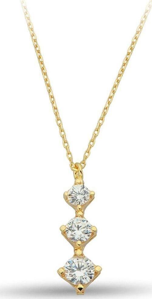 Taşlı Altın Kolye