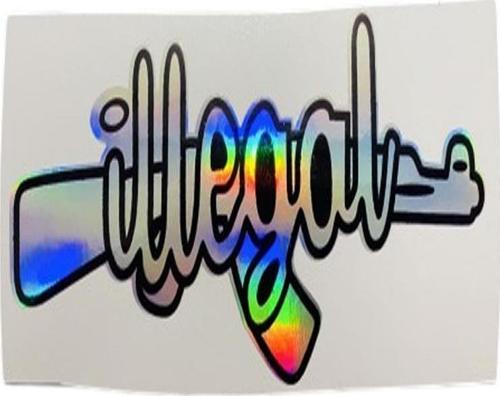İllagal Hologram Sticker 13 X 5.5 Cm 