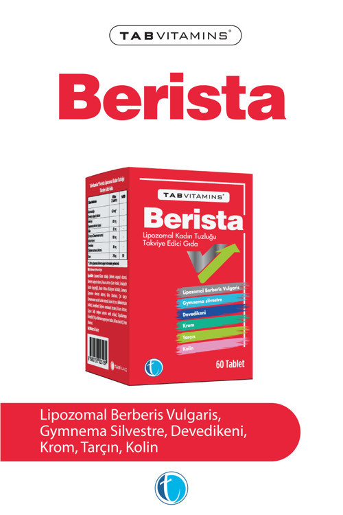 Tabvitamins Berista 60 Tablet Lipozomal Kadın Tuzluğu Ekstresi ve Krom İçeren Takviye Edici Gıda