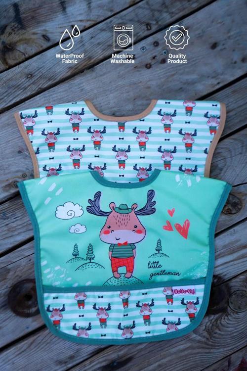 Sıvı Geçirmez Mama-Salya Önlüğü Geyik 0-24 Ay