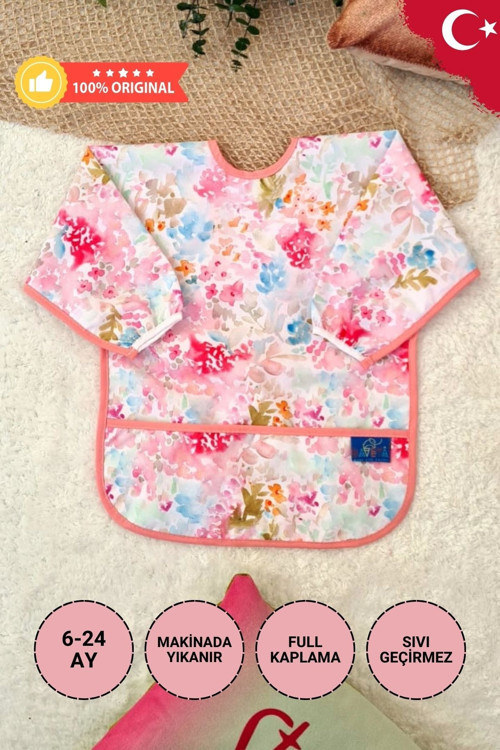 Mihra Desenli Sıvı Geçirmez Unisex Aktivite Ve Mama Önlüğü 6-24 Ay