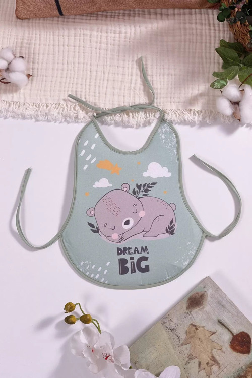 Bear Desenli Sıvı Geçirmez Armut Önlük 0-36 Ay