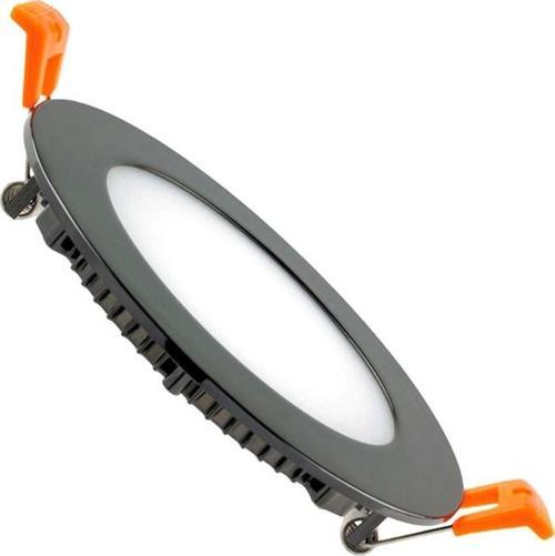 15W Sıva Altı Yuvarlak Siyah Led Panel 3200K (Sarı Işık) - 2 ADET