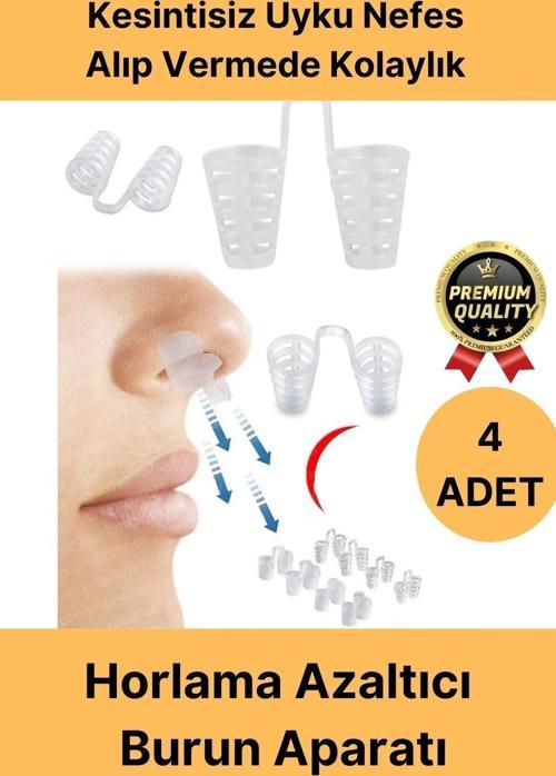 Premium Kesintisiz Uyku Nefes Alıp Vermede Kolaylık Horlama Azaltıcı Burun Delik Aparatı 4 Adet