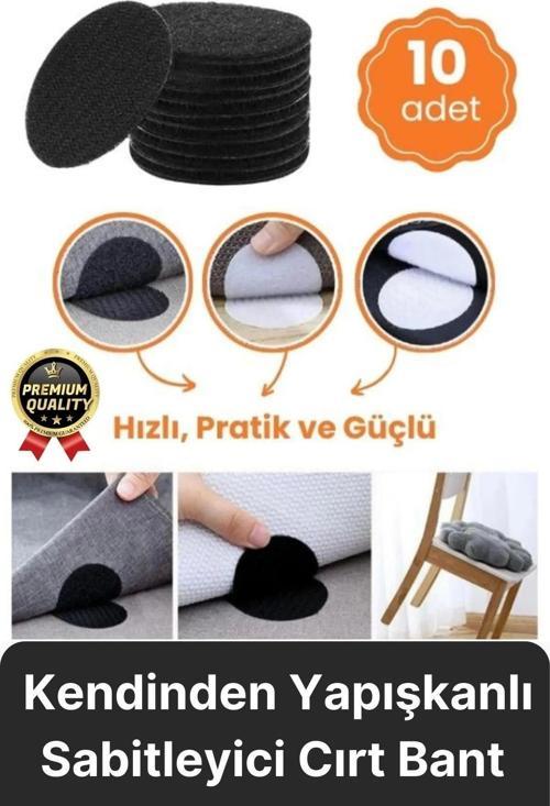 Çok Amaçlı Sabitleyici Kaydırmaz Kendinden Yapışkanlı Yıkanabilir Halı Kilim Koltuk Cırt Bant 10 Adt
