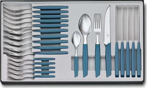 ​Victorinox 6.9096.12W2.24 Swiss Modern Mavi Masa Seti, 24 Parça