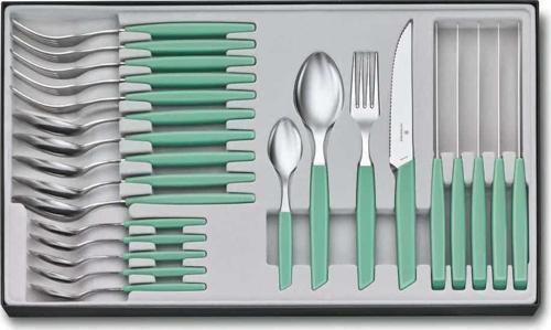 ​Victorinox 6.9096.12W41.24 Swiss Modern Yeşil Masa Seti, 24 Parça