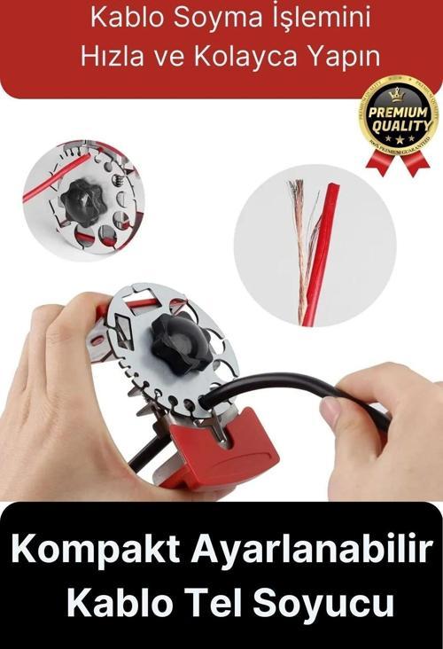 Çok Fonksiyonlu Seri Hızlı El Sıyırıcı Kompakt Ayarlanabilir Pratik Cep Formatında Kablo Tel Soyucu