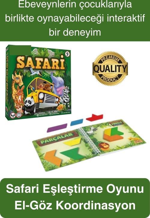 Safari Eşleştirme Dikkat Oyunu El Beceri Temel Motor Gelişim Öğretici Eğitici Kutulu Zeka Oyunu