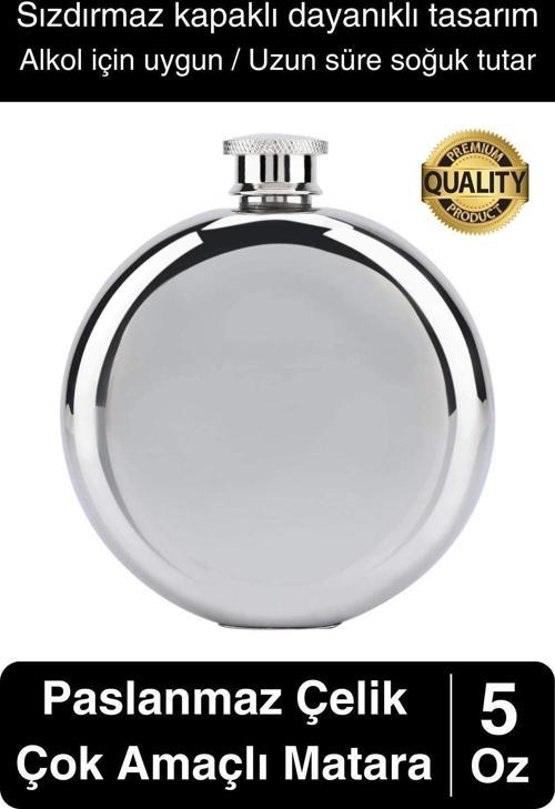 Limited Edition 5 Oz Paslanmaz Çelik Sızdırmaz Sıvı İçecek Kamp Cep Su Matarası Dayanıklı