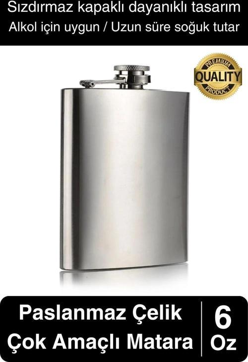 Limited Edition Sızdırmaz Paslanmaz Çelik 6 Oz Alkol Sıvı İçecek Kamp Cep Su Matarası Dayanıklı
