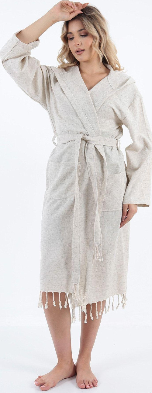 Alya Keten Peştemal Bornoz