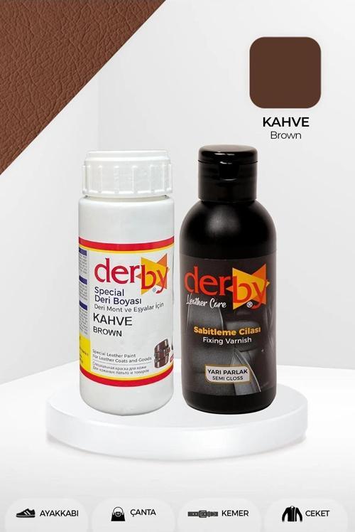 Deri Mont Boyası Ve BS-FIX  Yarı Parlak Sabitleme Cilası | 100 Gr Set