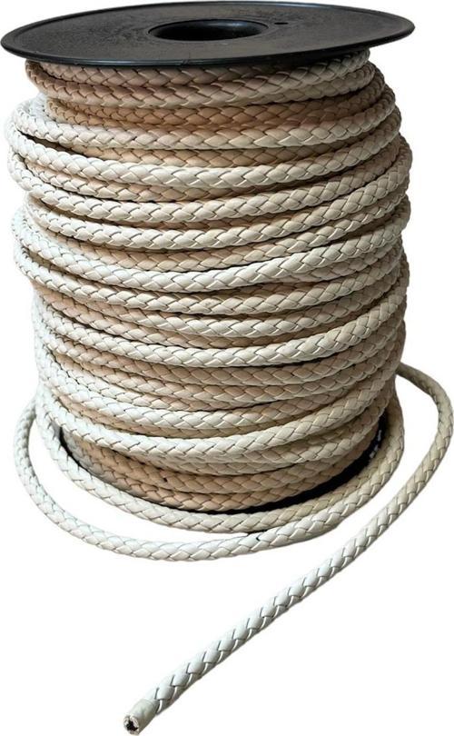 Bileklik ve Anahtarlık için Yuvarlak Örgü Suni Deri Kordon 5mm 1 metre