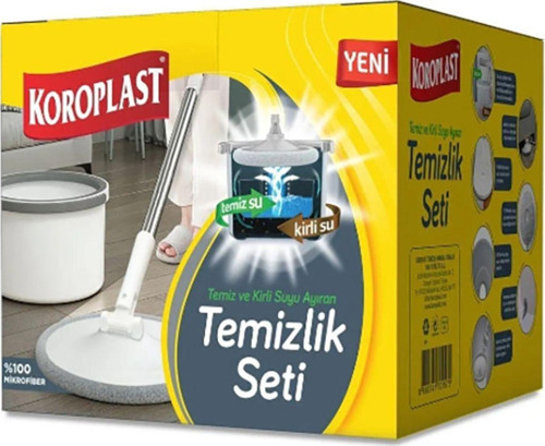 Kamdu Koroplast Kirli Ve Temiz Suyu Ayıran Temizlik Seti Paspas Seti