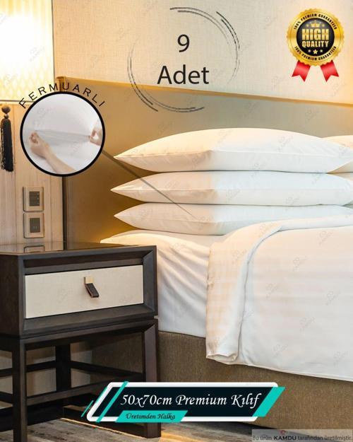 Kamdu 9 Adet 50X70Cm Beyaz Yastık Kılıfı, Yastık Şilteri, Yastık İç Astarı, Yastık Koruyucu