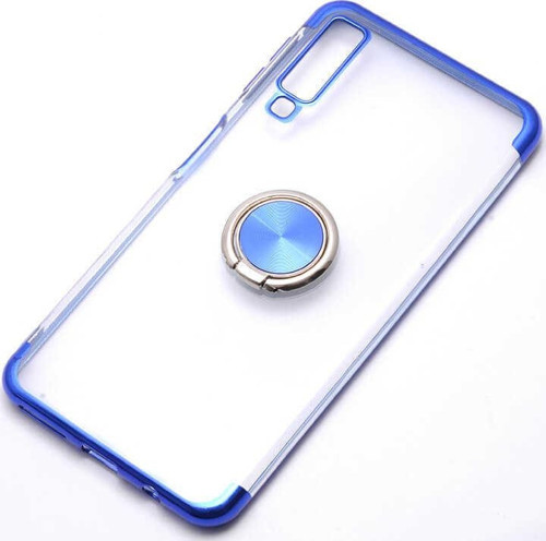 Galaxy A7 2018 Kılıf Gess Kenarları Renkli Yüzük Aparatlı Kılıf