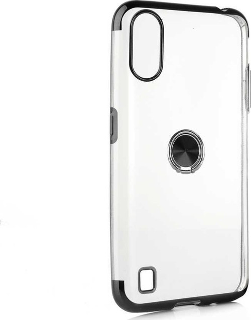 Galaxy A01 Kılıf Zore Gess Kenarları Renkli Yüzük Aparatlı Kılıf
