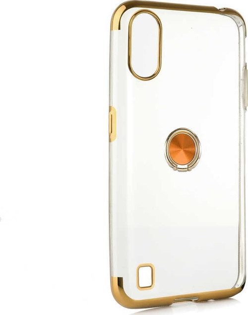 Galaxy A01 Kılıf Zore Gess Kenarları Renkli Yüzük Aparatlı Kılıf