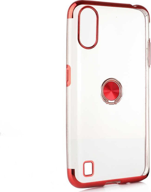 Galaxy A01 Kılıf Zore Gess Kenarları Renkli Yüzük Aparatlı Kılıf