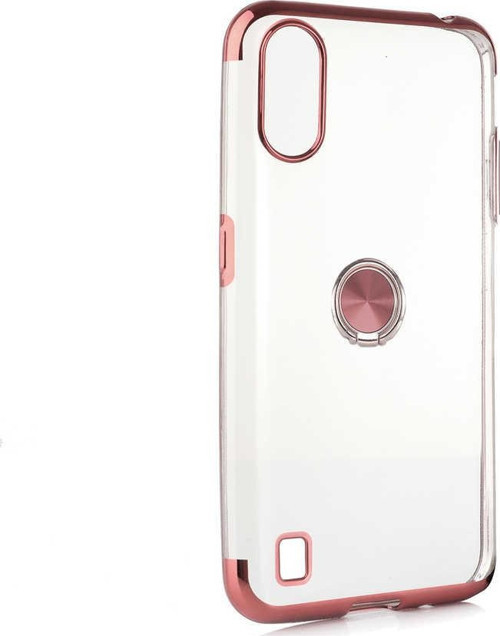Galaxy A01 Kılıf Zore Gess Kenarları Renkli Yüzük Aparatlı Kılıf